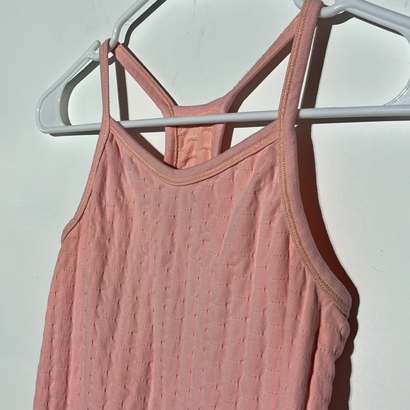 Athleta Pink Racerback Textured Stretchy Tank Top Size Small - Picture 4 of 9